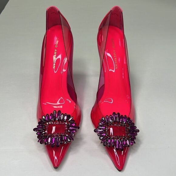 Good American Hot Pink Cinder-f*cking-rella Pump Size 8.5 - Picture 4 of 8